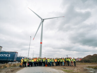 Inauguratie van windturbine bij Gadot Belgium